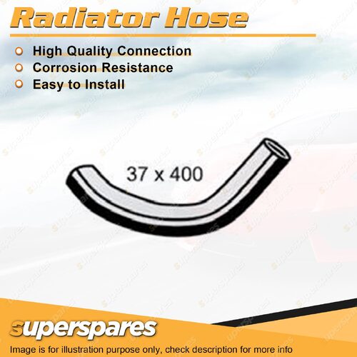 Superspares Upper Radiator Hose 37 x 400mm for Holden Rodeo RA 3.5L V6 DOHC 24V