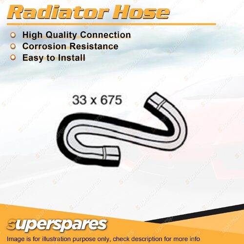 Superspares Upper Radiator Hose 33 x 675mm for Opel Astra TGF69 1.8L 4 cyl 16V