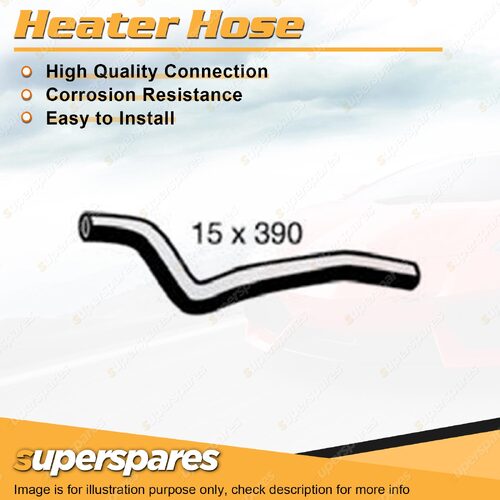 1 x Heater Hose 15mm x 390mm for Subaru Forester SG SG9 2.5L 4 cyl 2002-2008