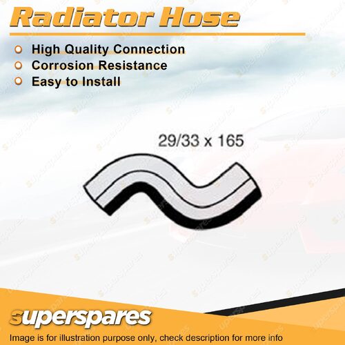 1 x Lower Radiator Hose 29/33mm x 165mm for Holden Viva JF 1.8L 4cyl DOHC 16V