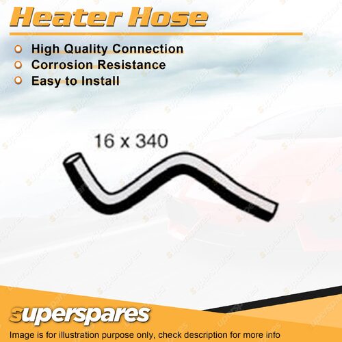 1 x Heater Hose 16mm x 340mm for Ford Ranger PJ PK 2.5L 3.0L 4 cyl 2006-2011