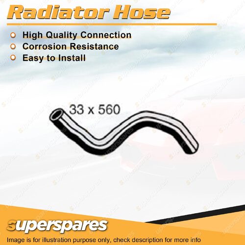 Superspares Upper Radiator Hose 33 x 560mm for Holden Astra AH 1.8L 4cyl DOHC