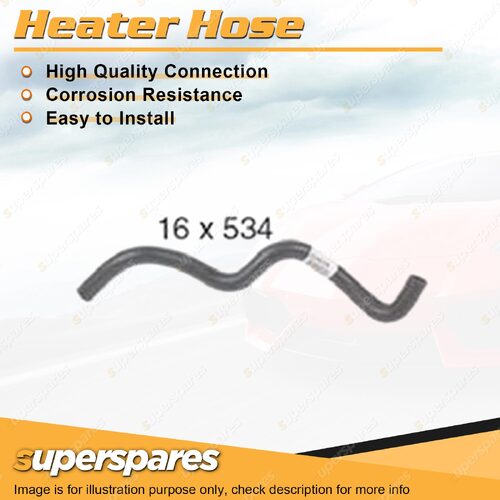 Heater Hose 16mm x 534mm for Subaru Brumby 1.8L 4 cyl OHV 8V Inlet 1980-1994