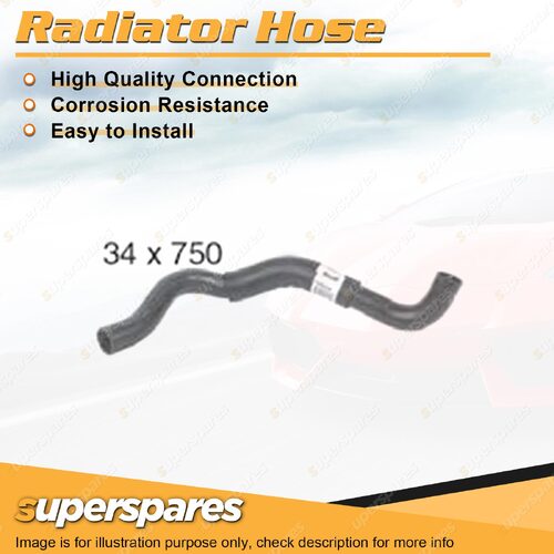 Superspares Lower Radiator Hose 34 x 750mm for Hyundai Terracan 3.5L V6 DOHC 24V