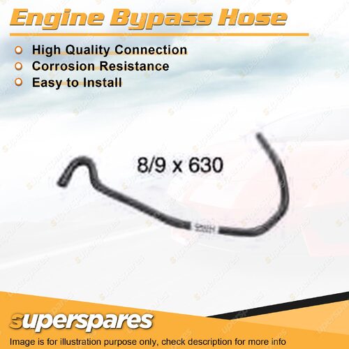 1 x Engine Bypass Hose 8/9mm x 630mm for Holden Monaro V2 Berlina Calais VT VX