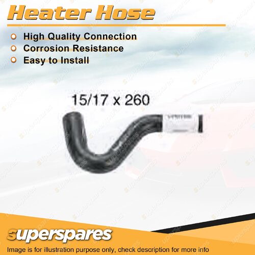 Heater Inlet Hose 15/17 x 260mm for Nissan Navara D22 2.5L 4 cyl 02/2008-10/2015