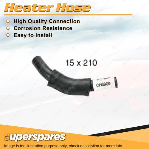 Heater Outlet Hose 15 x 210mm for Toyota Hilux KZN165R 3.0L 4 cyl 12/99-04/05