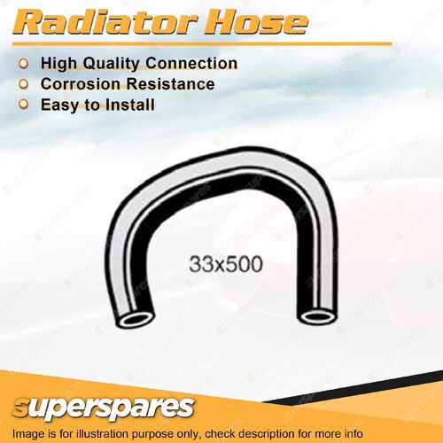 Lower Radiator Hose 33 x 500mm for Datsun 1600 1.6L 4 cyl OHV 05/1965-10/1972