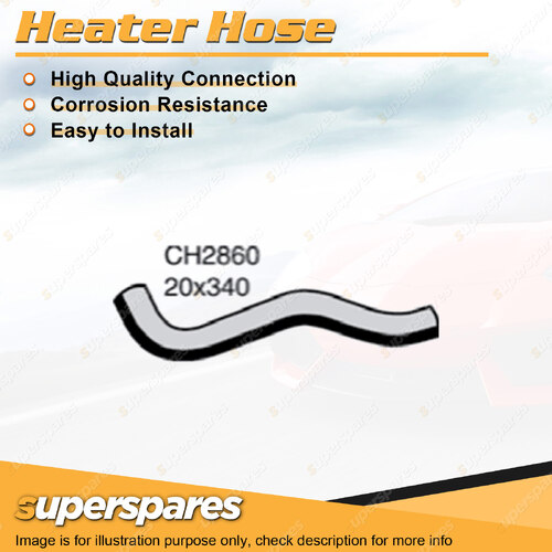 Superspares Heater Hose for Saab 9000 2.0L 2.3L 4 cyl DOHC 16V 1986-1998