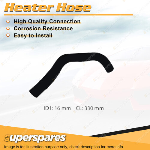 Superspares Heater Hose for Toyota Cressida MX83R 3.0L 6 cyl DOHC 24V MPFI 330mm