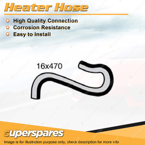 Superspares Heater Hose Rubber Hose Length 470mm Inside Diameter 16mm