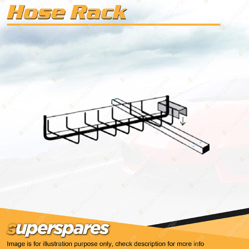 14 Hook 25mm 1 Square Bar Mount Hose Rack Length 385mm Width 110mm