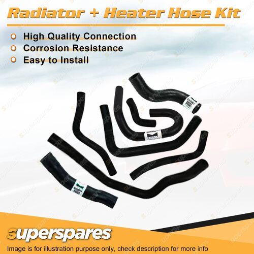 Radiator + Heater Hose Kit for Toyota Landcruiser HDJ80R HDJ81R 4.2L 1HD-FTE