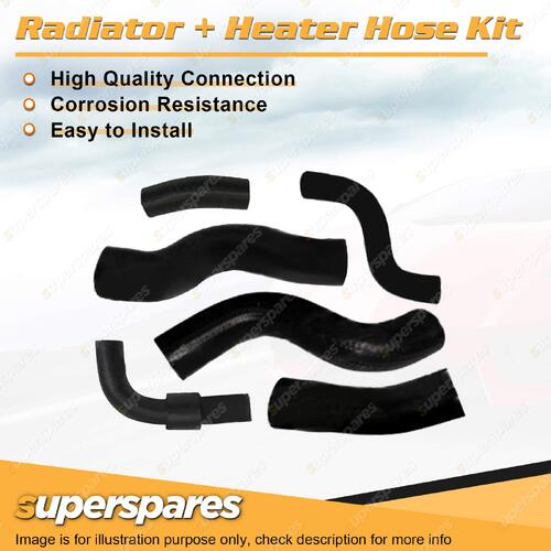 Radiator & Heater Hose Kit for Toyota Landcruiser FZJ80R 4.5L with Rear Heater