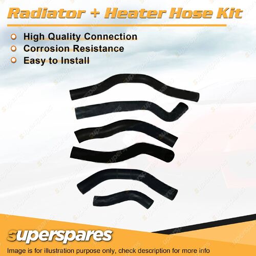 Radiator & Heater Hose Kit for Toyota Landcruiser FZJ105R 4.5L w/o Rear Heater