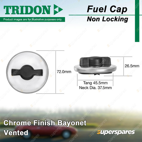 Tridon Vented Non Locking Fuel Cap Chrome Finish Bayonet for Mazda E2000 2.0L