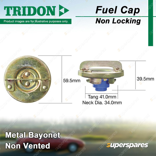 Tridon Non Locking Fuel Cap for Mazda 626 CB GC E3000 R100 2.0L 3.0L