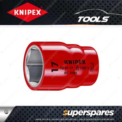 Knipex 1000V Hex Socket - 3/8 Inch Drive 10mm Width Across Flats Length 42mm