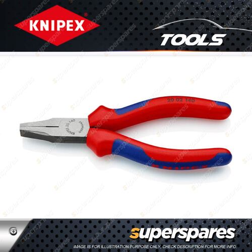 Knipex Flat Nose Plier - 140mm Short Wide Jaws with Multi-component Grips Handle