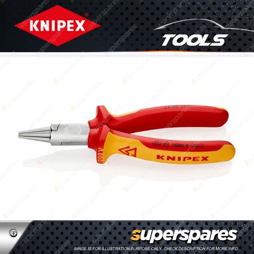 Knipex 1000V Round Nose Plier - 160mm for Bending Wire Loops Chrome-plated Plier