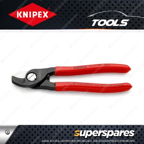 Knipex Cable Cutter Shears - 165mm with Plastic Coated Handles Burnished Shears