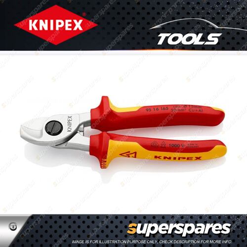 Knipex 1000V Cable Shears - 165mm Insulated with Multi-component Grips Handles