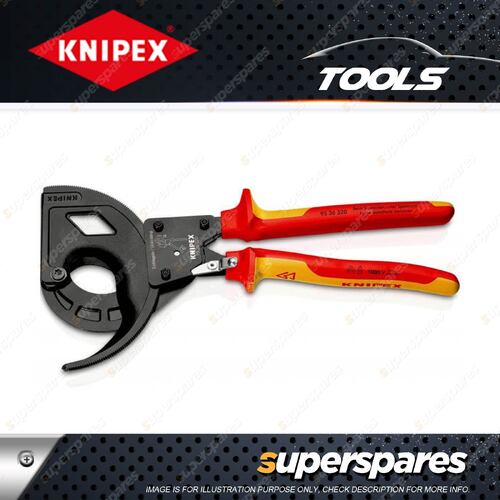 Knipex 1000V Cable Cutter - 320mm Three Stage Ratchet Drive with High Leverage