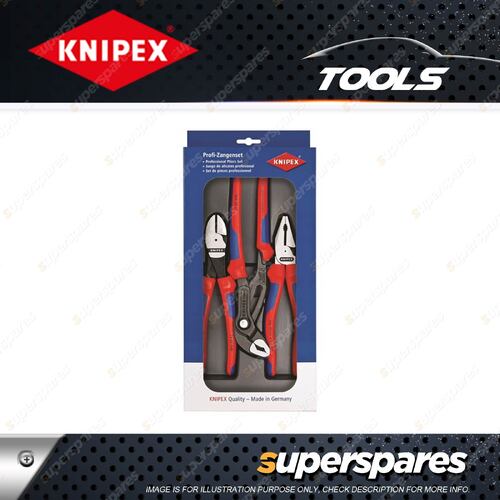 Knipex 3 Pcs of HD Plier - Water Pump High Leverage Diagonal & Combination Plier