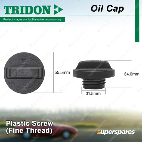 Tridon Oil Cap for Holden Colorado RC Jackaroo UBS92 Rodeo RA07 Diesel