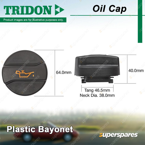 Tridon Oil Cap Plastic Bayonet 38.0mm for Seat Cordoba SXE Ibiza Toledo