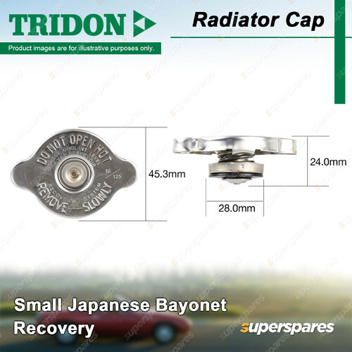 Tridon Recovery Radiator Cap 28.0mm for Mazda CX-7 ER Mazda6 GG GH