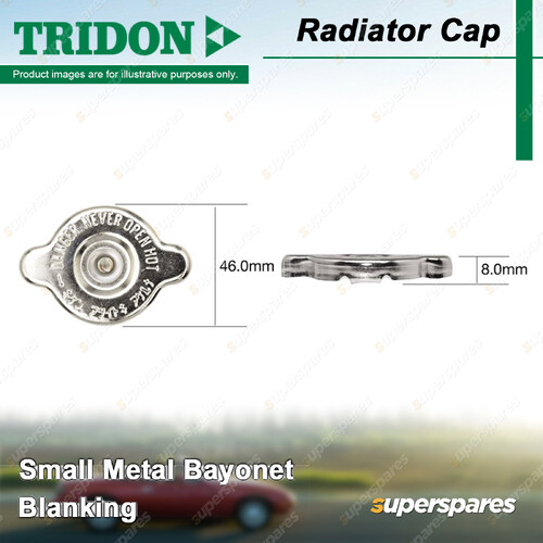 Tridon Blanking Radiator Cap for Mazda 323 BA Familia BJFW MX6 GE20