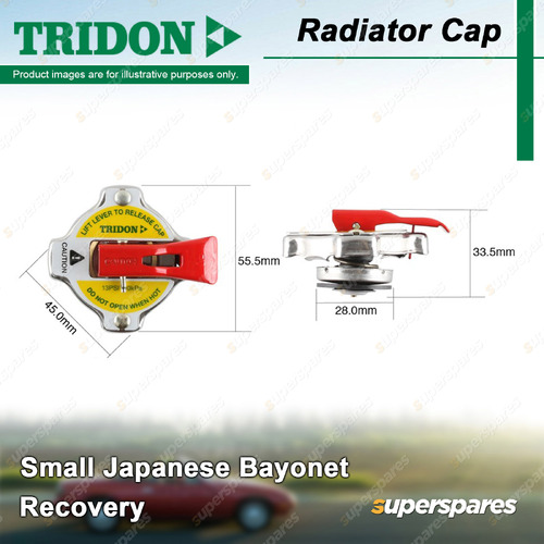 Tridon Safety Lever Radiator Cap for Nissan Prairie Presea Primera Pulsar Sentra