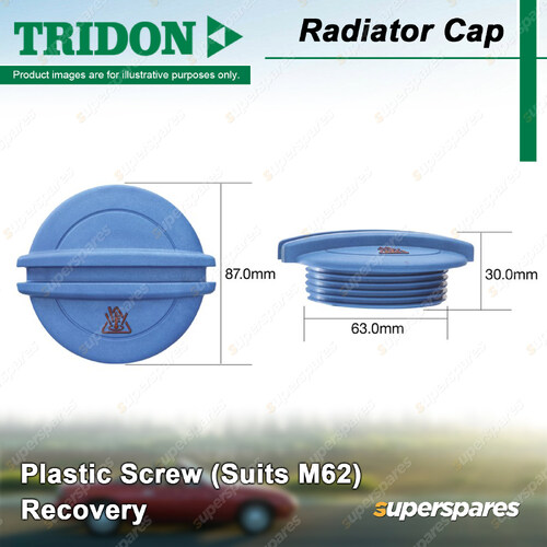 Tridon Recovery Radiator Cap for Skoda Fabia Octavia Roomster Superb TDi RS