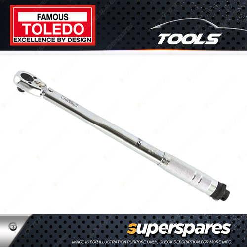 Toledo Torque Wrench 3/8" Square Drive Reversible 24 Tooth Ratchet Head