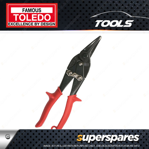 Toledo Aviation Cutting Snip - Left Cut Red color Handle 250mm Length