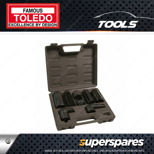 Toledo 7 pcs of Sensor Socket Set 1/2" 3/8" Drive Set in custom mould hard case