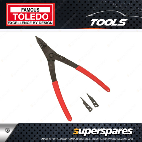 Toledo Heavy Duty Snap Ring Lock-Ring Plier with Angled & Straight tip - 335mm