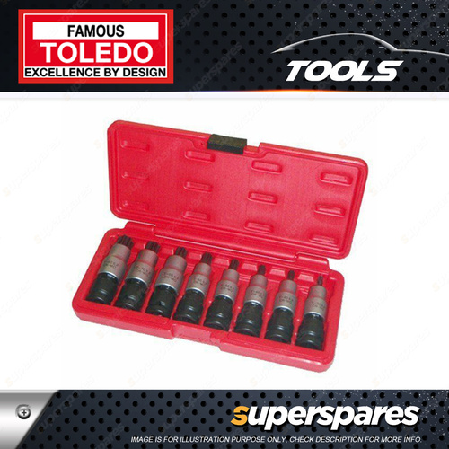 Toledo Universal Joint Socket Set 1/2" Square Drive Torx T30 - T80 8Pc Toledo