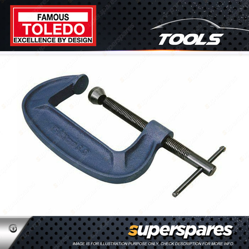 1 Piece of Toledo G-Clamp - Max Throat Opening 100mm 4" Depth 59mm