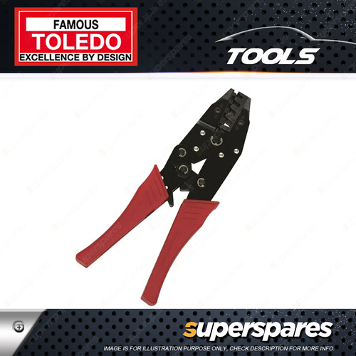 Toledo Ratcheting Crimping Pliers - Standard 200mm Plastic moulded Handle