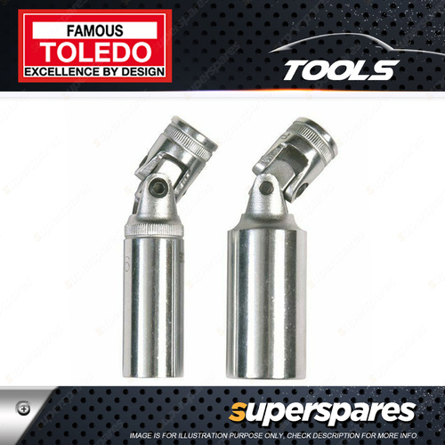 Toledo Spark Plug Socket 16mm 21mm Universal Joint Set 3/8" Square Drive