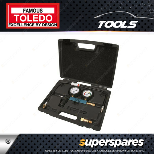 Toledo Cylinder Leak Down Tester with Dual Gauges - Petrol 35PSI & 2.4BAR