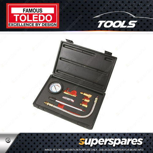 Toledo Petrol Compression Tester Kit - Dual Scale 300psi & 21KG/CM