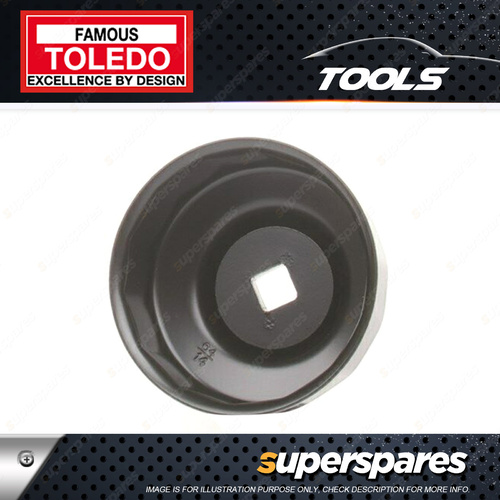 Toledo Oil Filter Cup Wrench - 76mm 14 Flutes Alloy steel - Black Color