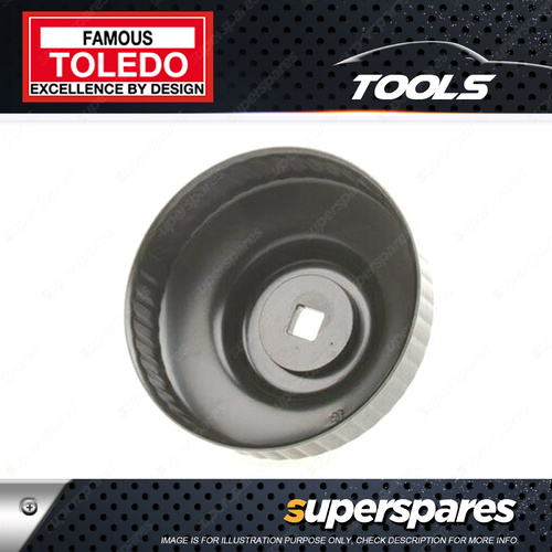 Toledo Oil Filter Cup Wrench - 76mm 30 Flutes Alloy steel - Black Color