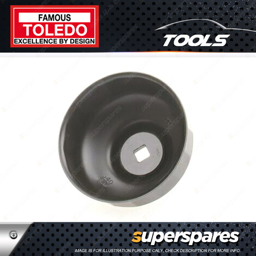 Toledo Oil Filter Cup Wrench - 86mm 16 Flutes Includes hex adaptor