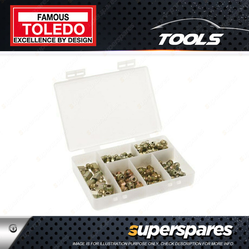 Toledo Grease Nipple Set - Metric Includes Straight 90 Degree Angle