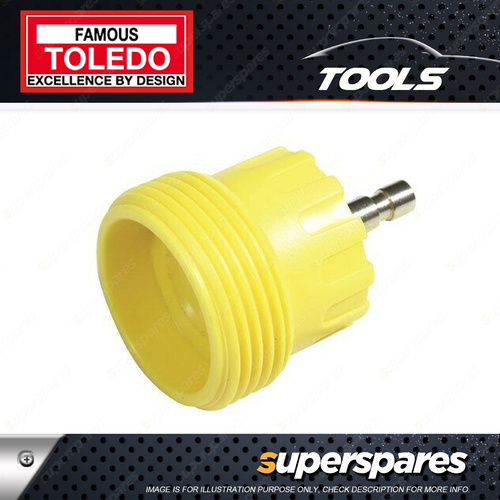 Toledo Radiator Cap Pressure Tester Adaptor - Yellow M52 Screw External