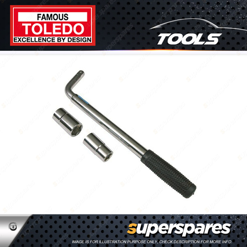 Toledo Telescopic Wheel Wrench - Socket Sizes of 17mm 19mm 21mm 23mm